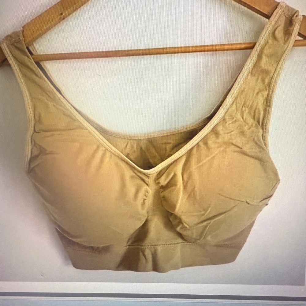 Ahh Bra Woman Tan Seamless Leisure Pullover Bra Size 3XL (Set of 2)